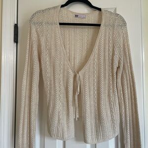SO Cream Knit Cardigan